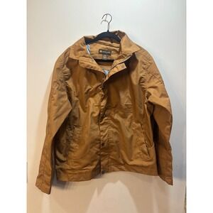 Harriton Mens Brown FedEx Ground‎ Work Jacket Size Large Embroidered Logo
